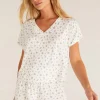 Best Z Supply Happy Ditsy V-Neck Top-Bone|