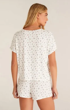 Best Z Supply Happy Ditsy V-Neck Top-Bone|