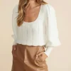 Discount Minkpink Harper Pointelle Sweater-White|