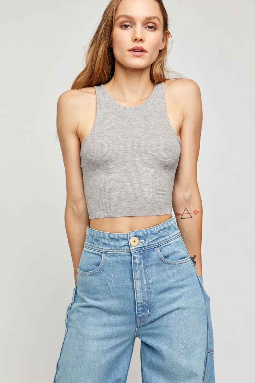 high_neck_ribbed_cropheat_SKU07b3b01259cf5bd30a59a5202f454432_0.webp New Free People High Neck Ribbed Crop-Heather Grey|