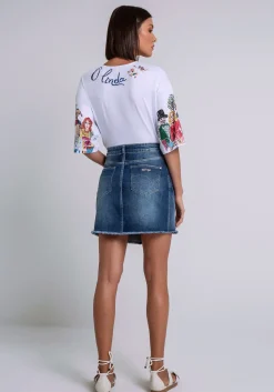 Discount Lez a Lez High Waist Jean Skirt|