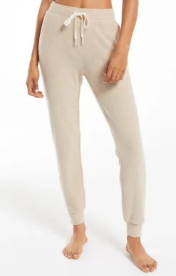 Discount Z Supply Homey Rib Jogger-Light Cocoa|