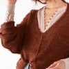 Discount Free People Icing V-Neck Pullover|