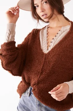 Discount Free People Icing V-Neck Pullover|