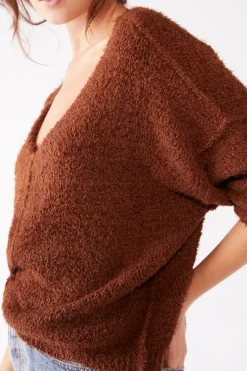 Discount Free People Icing V-Neck Pullover|