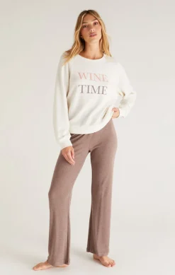 Discount Z Supply In A Daze Rib Pant-Dusty Heather Taupe|
