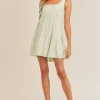 New Sage The Label Island House Mini Dress|