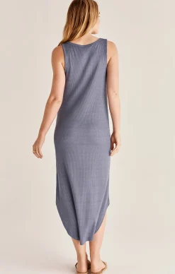 Online Z Supply Jaslyn Rib Hacci Midi Dress-Indigo|