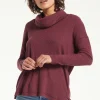 Outlet Z Supply Jaziah Rib Cowl Neck Top-Crimson|