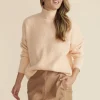 Clearance Minkpink Kaia Ribbed Knit Jumper-Peach|