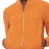 Online I Love Tyler Madison Kamala Silk Bomber Jacket-Mustard Marseille|Iltm