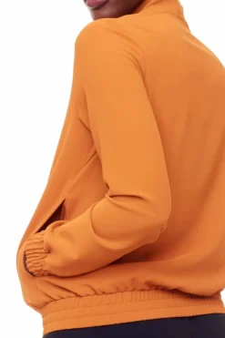 Online I Love Tyler Madison Kamala Silk Bomber Jacket-Mustard Marseille|Iltm