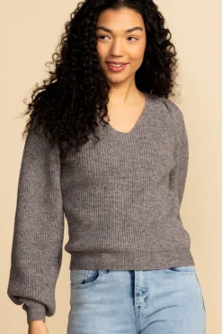 Discount Pink Martini Kaylee Knit Sweater-Grey|