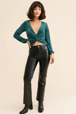 Online Minkpink Kendra Knot Top-Teal|
