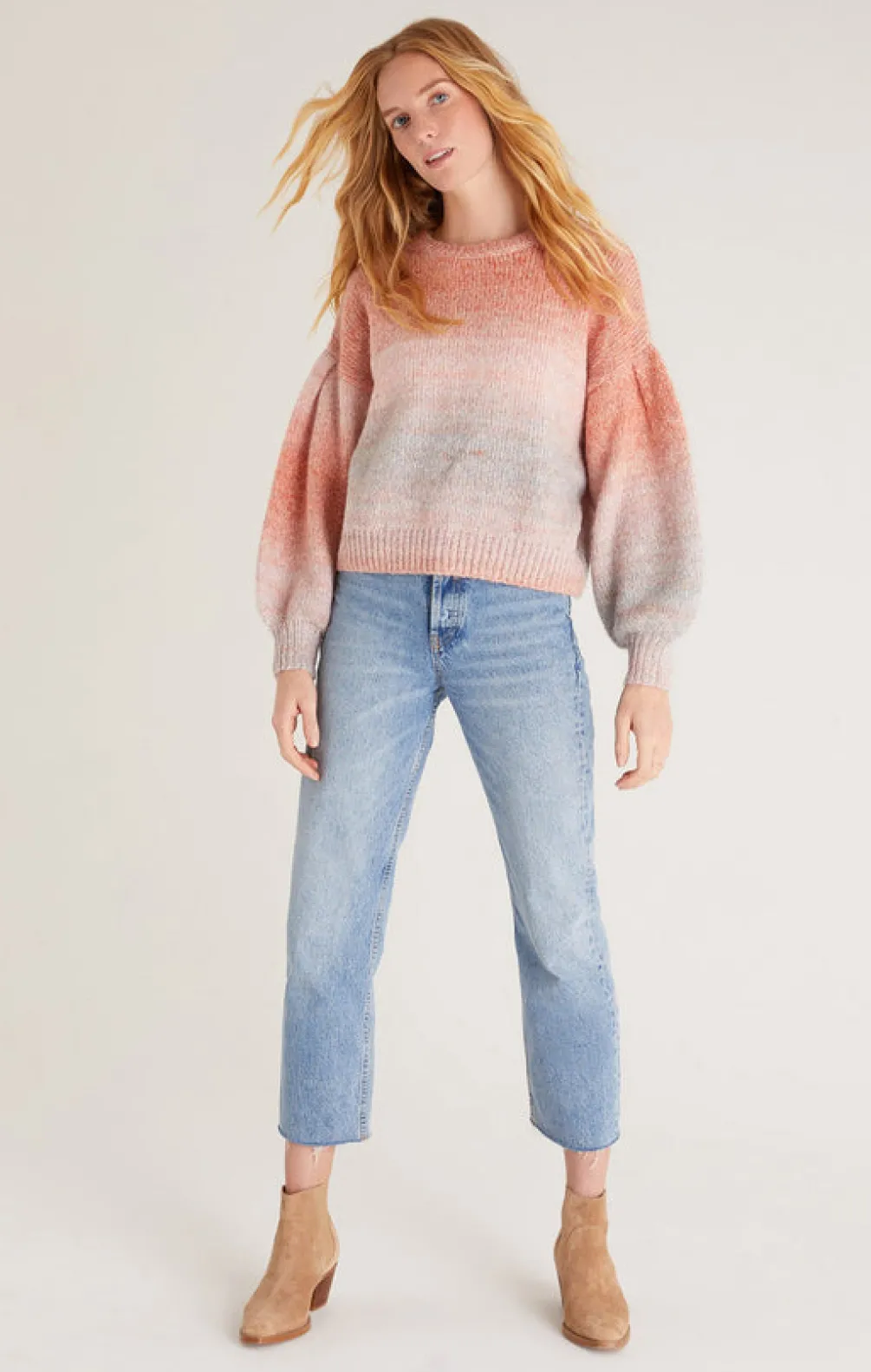 kersa_ombre_sweaterpink_c_SKU6f85649c6f1268d24a7064b6626b215c_2.webp Online Z Supply Kersa Ombre Sweater-Pink Cedar|