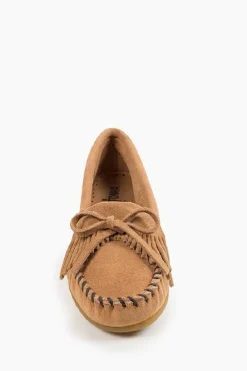 New Minnetonka Kilty Hardsole Moccasin-Taupe|