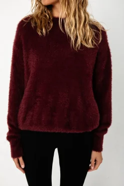 Hot Madison The Label Koda Knit Jumper-Wine|