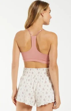 New Z Supply Lexi Modal Racerback Bralette-Old Rose|