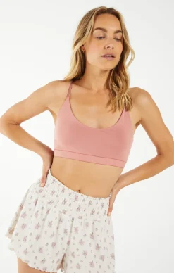 New Z Supply Lexi Modal Racerback Bralette-Old Rose|