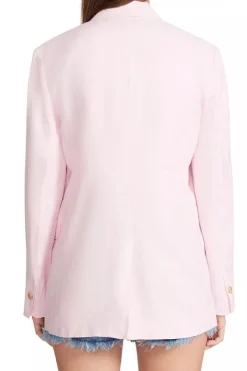Online BB Dakota by Steve Madden Linen On The Edge Jacket-Pink|