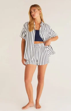 Outlet Z Supply Low Tide Stripe Short-Cloud Dancer|