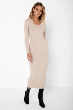 Sale Madison The Label Lucille Dress-Oatmeal|