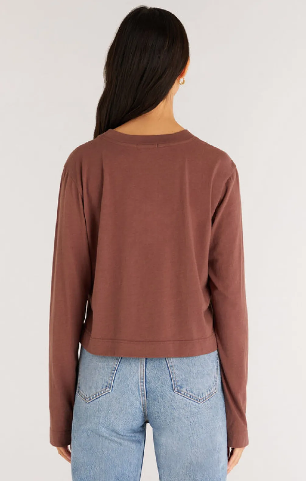 lupita_crop_long_sleeve_t_SKUe808c07e525f66b7414128a16c0c3ec8_1.webp New Z Supply Lupita Crop Long Sleeve Top-Espresso|