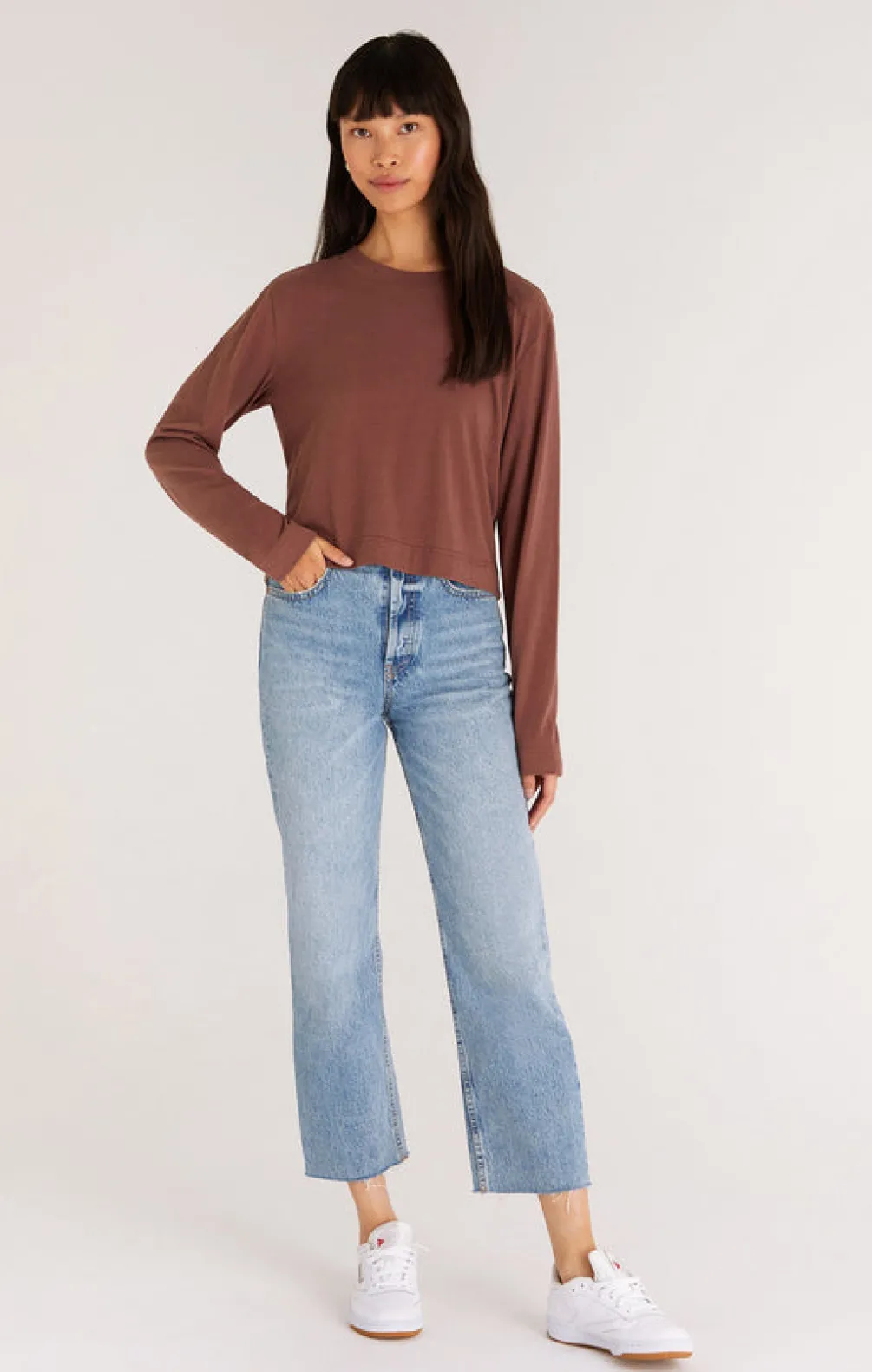 lupita_crop_long_sleeve_t_SKUe808c07e525f66b7414128a16c0c3ec8_2.webp New Z Supply Lupita Crop Long Sleeve Top-Espresso|