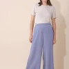 Sale Indi & Cold Lyocell Crop Trousers-Azul Anil|