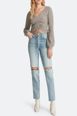 New BB Dakota by Steve Madden Make It Short Sweater-Grey|Bb Dakota