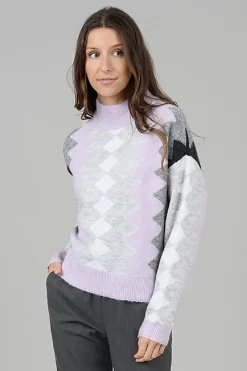 Best RD Style Marabella Mockneck Sweater-Lilac|
