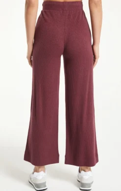 Clearance Z Supply Marlo Rib Pant-Crimson|