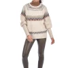 Clearance RD Style Melinda Fair Isle Sweater-Cream|