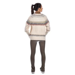 Clearance RD Style Melinda Fair Isle Sweater-Cream|