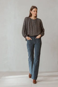 Best Indi & Cold Mini Brush Stroke Blouse|