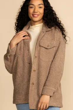 New Pink Martini Narla Teddy Coat-Grey|