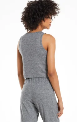 Z Supply Noa Silky Top-Heather Black|