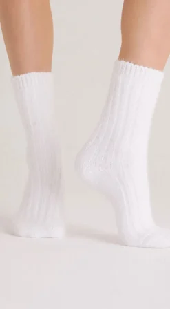 Z Supply Novelty Plush Socks (2 Pack)-White|