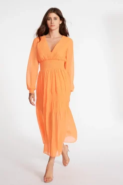 BB Dakota by Steve Madden Nylah Dress-Amber Orange|