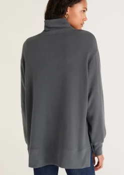Z Supply Oceana Plush Sweater-Dark Slate|