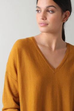 Online Indi & Cold Organic Cotton Sweater-Amber|