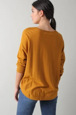 Online Indi & Cold Organic Cotton Sweater-Amber|