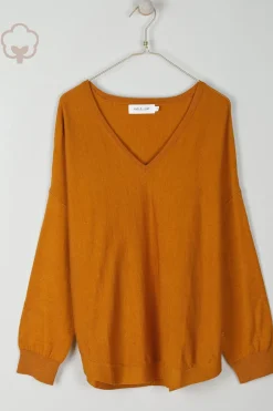 Online Indi & Cold Organic Cotton Sweater-Amber|