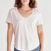 Hot Z Supply Organic Cotton V-Neck Tee-Pumice|