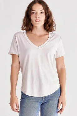 Hot Z Supply Organic Cotton V-Neck Tee-Pumice|