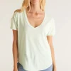 Hot Z Supply Organic Cotton V-Neck Tee-Whisper Mint|