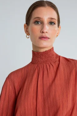 Outlet Lez a Lez Puffy Sleeve Blouse-Linhas|