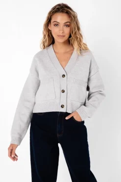 Sale Madison The Label Raquel Knit Cardigan-Grey Marble|