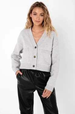 Sale Madison The Label Raquel Knit Cardigan-Grey Marble|