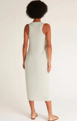Outlet Z Supply Reverie Knot Triblend Dress-Soft Sage|